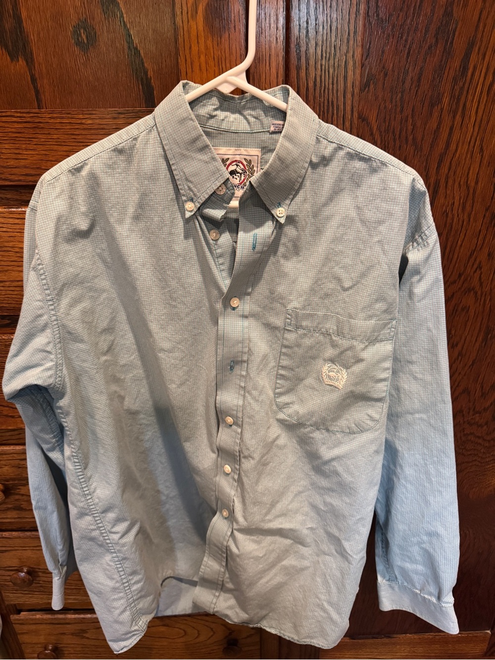 Cinch Light Blue Men's Button-Down Casual Shirt
